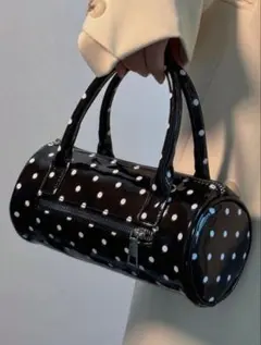 SHEIN 水玉模様のショルダーバッグ ブラックのサムネイル
