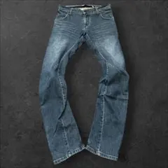00s faded bootcut denim grunge y2k 立体裁断
