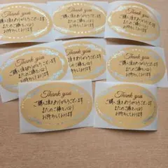 [Ｎｏ．122]手書きサンキュ、サンクスメッセージシール48枚