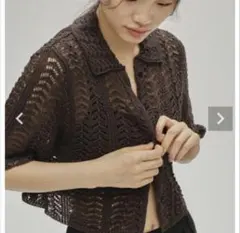 美品】TODAYFUL Lace Knit Shirts チャコールグレー - メルカリ