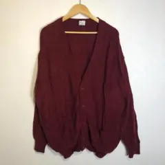 メンズXLサイズ★ワインレッドのカーディガン