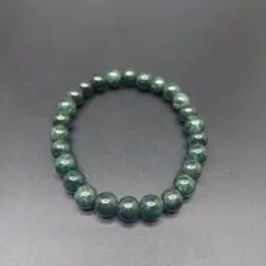【ミャンマー産天然翡翠】ダークグリーン天然石 翡翠ブレスレット