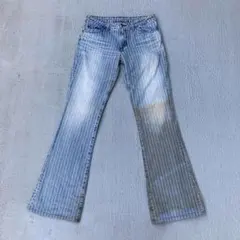 vintage something デニムパンツ　ブーツカット　グランジ　古着