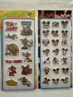 トムとジェリー&ミッキー アクリルシール 2枚セット