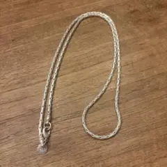 ヴィンテージ カットあずき チェーン ネックレス 50.5cm シルバー 925 