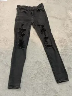 AMERICAN EAGLE ダメージスキニーデニム ブラック