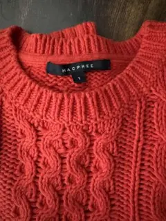 MACPHEE セーター ケーブル編み　赤