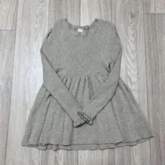 未使用品✨petit main ベージュ長袖カットソー　サイズL
