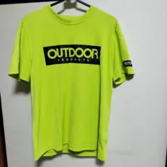 OUTDOOR PRODUCTS 蛍光イエロー グリーンTシャツ Lサイズのサムネイル