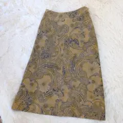 【GEORGES RECH】ペイズリー柄 総柄 スカート 36 日本製 上品のサムネイル