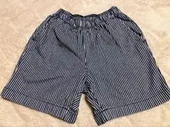 GU ネイビー・ストライプ ハーフパンツ 110