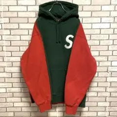 SUPREME パーカー 緑/赤 XL おまけあります。 - メルカリ