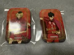 ハイキュー　スクエア缶バッジ　横断幕　黒尾　孤爪