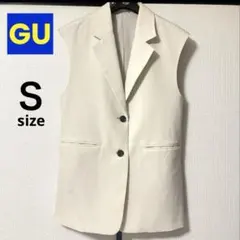 未使用 GU ジーユー オーバーサイズテーラードベスト ナチュラル S ジレ