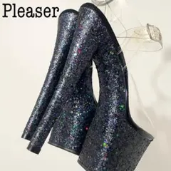 Pleaser プリーザー グリッター ラメ ハイヒール ブラック クリアのサムネイル