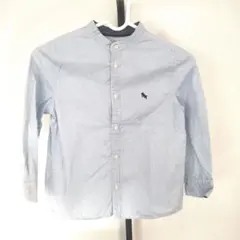 H＆М　青と白のストライプ 長袖シャツ