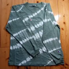 Champion リバースウィーブ ロングスリーブTシャツ　グリーン　L