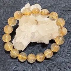 お値下げ！タイガータイチンルチルクォーツ　ブレスレット 11.5〜12㎜