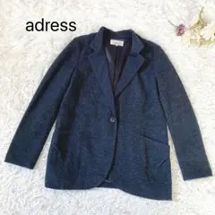 s3105【アドレス】テーラードジャケット ウール混 ドッキング 春アウター