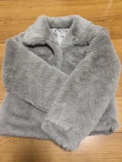 【完売品】　GRL　ステンカラーファーコート　kd112　グレージュ