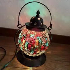 ステンドグラスランプ テーブルライト 南部鉄器ベース インテリア雑貨 