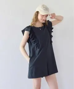 SEA DRESS ショルダーフリルオールインワン/ワンピース水着 Ｌサイズ