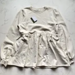 タグ付き FREAK'S STORE クリーム色 長袖 チュニック スウェット