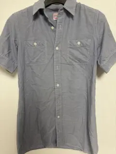 BEAMS BOY 半袖シャツ ブルー ワークシャツ
