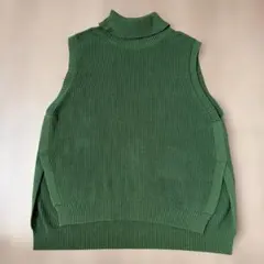 Kurihara Harumi ノースリーブニット グリーン　フリーサイズ