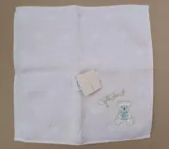 JILL STUART ピンク クマ刺繍 タオルハンカチ
