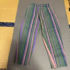 人気カラー　マーキーズ シェフパンツ　140　カラフルストライプのサムネイル