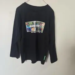 Minecraft 長袖カットソー 黒 130cm マイクラ