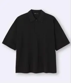 GUウォッシャブルニットポロシャツ(5分袖) L