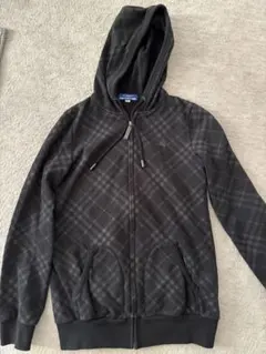 BURBERRY チェック柄パーカー 38サイズ 黒