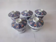 有田焼　幸楽窯　茶碗蒸し　5客　レトロ