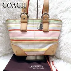 COACH コーチ ハンドバッグ マルチカラー キャンバス×レザー 4435 