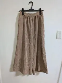 コーデュロイ ベージュガウチョパンツ