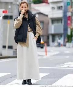 coca 裏起毛 スカート グレー ショート丈