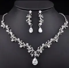 ブライダルアクセサリー ネックレス ピアス セット