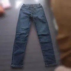 キッズ ダークブルー ストレートパンツ