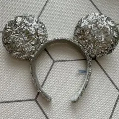 ディズニーランド・シー ミッキーカチューシャ スパンコールシルバー