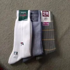 ソックスセット（ホワイト・グレー・ストライプ）