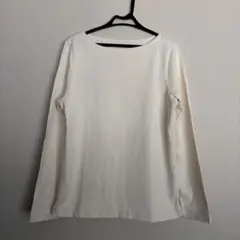 無印良品　ホワイト コットン長袖Tシャツ Sサイズ