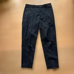 ユニクロ メンズS ドロスト　ストレッチ素材　黒スラックス ウエスト68-76