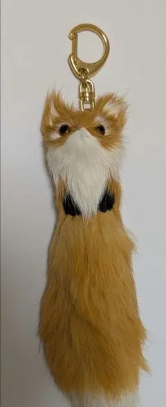 【新品】キツネ 尻尾 ファー キーホルダー チャーム
