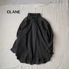 CLANE WASH BIG SHIRT TOPS デニムシャツ レースアップのサムネイル