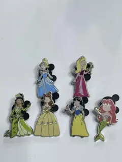 ディズニープリンセス ピンバッジ 6個セット