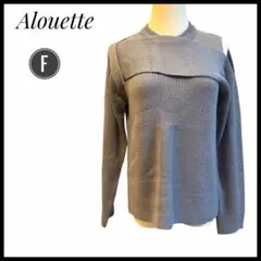 Alouette オフショルダー ニット　セーター 変形　長袖　フリーサイズ