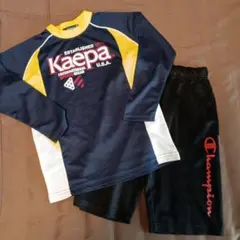 Kaepa 長袖Tシャツ & Champion ハーフパンツ 2枚セット