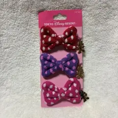 ディズニーリゾート　ミニー　リボン　ヘアゴム　 3色セット